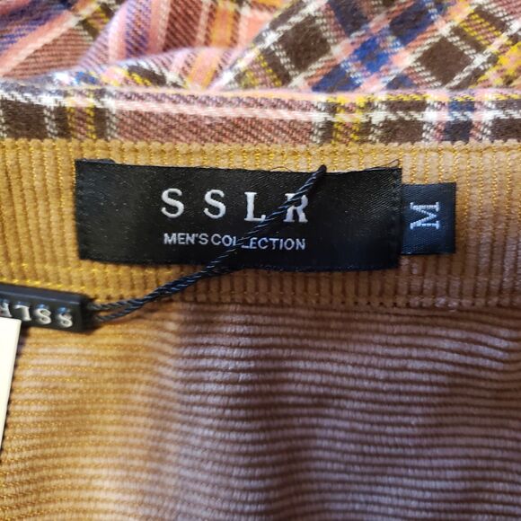 SSLR NWT Men's Orange Flannel Button Up  Shirt Sz M - Picture 5 of 7